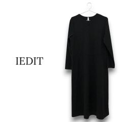 夏っぽ！イディット IEDIT ブラック　シンプル　ロングワンピース