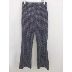 ◇ JEANASIS ジーナシス 総柄 イージー フレア パンツ サイズF ブラウン パープル ホワイト レディース  【中古】 【1206140006769】
