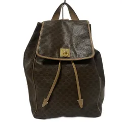 CELINE(セリーヌ) リュックサック マカダム柄 ダークブラウン×ベージュ レザーのサムネイル