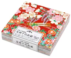 【数量限定】日本製墨書遊 春光園 折り紙 友禅手染和紙千代紙 7.5×7.5cm 100枚入 SKW-0550S