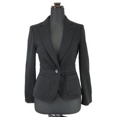 日本製/美品★23区★ウール/テーラードジャケット【size:34/レディースXS/黒/black】総裏地/ブレザー/Jacket◆BJ084-a