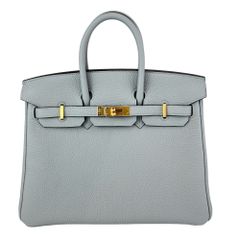 新品未使用 Hermès エルメス Birkin25 バーキン25 Blue glacier ブルーグラシエ GHW ゴールド金具 Stamp-W W刻印 Togo トゴ ハンドバッグ