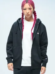 Champion (チャンピオン) 裏起毛 ワンポイント フルジップ パーカー