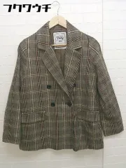 ◇ AS KNOW AS PINKY アズノゥアズピンキー チェック 長袖 ダブル ジャケット ブラウン系 レディース 【1103250012973】のサムネイル