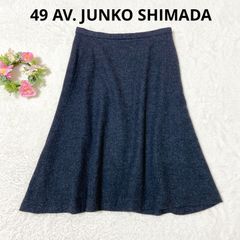 4602 【フォーティーナインアベニュー／ジュンコシマダ】 49 AV. JUNKO SHIMADA ウール アンゴラ フレアスカート （М） 日本製 グレー LOT46