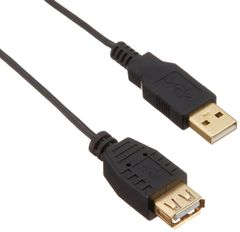 新品 バッファロー BUFFALO USB2.0延長ケーブル (A to A) スリムタイプ ブラック 2m BSUAASM220BK
