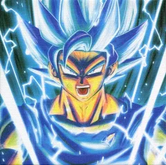 【中古】キャンバスボード・キャンバスアート 超サイヤ人ゴッド超サイヤ人孫悟空 キャンバスボード ABURART-アブラート- 「一番くじ ドラゴンボール ULTIMATE VARIATION」 I賞