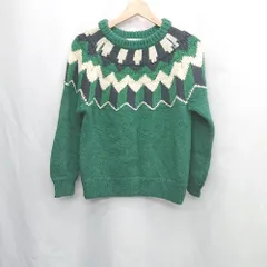 ◇ ⊇ SLOBE IENA ミドルゲージ 長袖 ニット セーター サイズ表記なし グリーン ブラック ホワイト レディース E  【1505220000346】