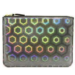 コムデギャルソン COMME des GARCONS ブラックレインボー ポーチ メタリック マルチカラー ■SM1のサムネイル