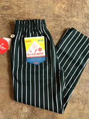COOKMAN CHEF PANTS 新品 ストライプ　ダークグリーンのサムネイル