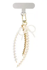 [ハミィ] sorureda! チャームストラップ (リボン/パール)【 チャーム キーホルダー おしゃれ かわいい ビーズ 携帯 ストラップ スマホ ストラップ 】 [リボン/パール]