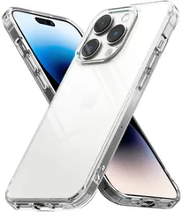 【Ringke】iPhone 14 Pro ケース FUSION TPU+PC 黄ばみにくい 耐黄変 落下防止 耐衝撃 米軍MIL規格取得 スマホケース スマホカバー アイフォン14 プロ (ストラップホールあり) - Clear
