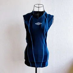 アンブロ umbro スポーツウェア パワーインナーシャツ ノースリーブ フットボール ライン さらさら ストレッチ スイムウェア 吸汗 速乾 大きめ