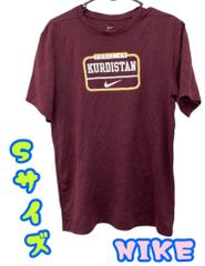 NIKE　ナイキ　美品　メンズ　半袖Tシャツ　ドライフィット　ボルドー　メッシュ素材　薄手　ロゴプリント　Sサイズ　U-432