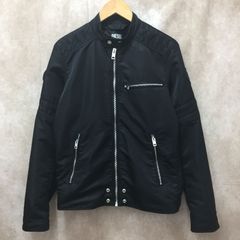 美品 DIESEL ディーゼル ナイロン ライダースジャケット Mサイズ ブラック