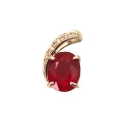 【中古】ペンダントトップ ルビー4.19ct pt900 ダイヤ0.06ct 約2.83g レッド 赤 プラチナ ソーティング ノーブランドジュエリー A2301857【無料ギフトラッピング承ります】