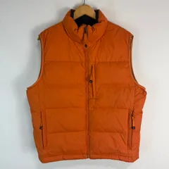 L.L.Bean エルエルビーン ダウンベスト メンズ オレンジ ロゴ刺繍 Mサイズ 古着　ストリート