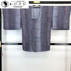 夏物 道行コート 縦縞模様 水玉模様 グラデーション H-4091