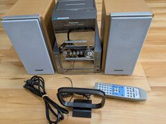 整備済　Panasonic MD/CD/カセットステレオシステム SA-PM57MD　CDチェンジャー5枚格納