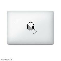 【全機種対応】MacBook ステッカー スキンシール デカール ヘッドフォン2