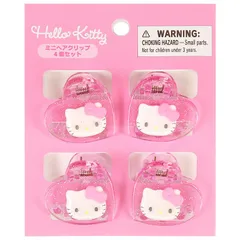 ハローキティ ミニヘアクリップ 4個セット ピンク おしゃれ サンリオ sanrio キャラクター
