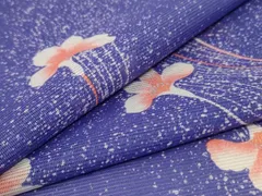 平和屋着物＊夏物　小紋　絽　枝花文　洗える着物　AAAX7839jd