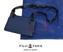 新品 FT by FUJITAKA【ホルダー】ビジネスホルスター型 ミニレザーワンショルダーバッグ 654111 ネイビー フジタカ IKETEI