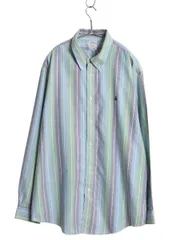 【お得なクーポン配布中!】 ブルックスブラザーズ ストライプ 長袖 ボタンダウン シャツ メンズ XXL / 長袖シャツ オックスフォード スーピマ コットン 大きいサイズ