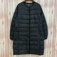 ユニクロ UNIQLO ウルトラライトダウン ダウンコート ノーカラー ブラック 黒 L