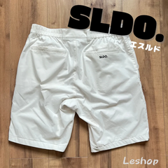 SLDO. エスルド/ハーフパンツ/ホワイト/Lサイズ/ゴルフ/軽量ナイロン/春・夏