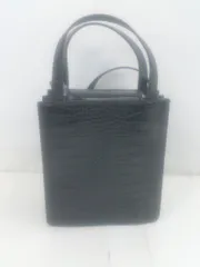 ◇ LOWRYS FARM ローリーズファーム 型押し 2WAY ショルダー ハンド バッグ ブラック レディース P  【1302030004744】