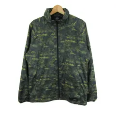 オークリー ナイロンジャケット ウィンドブレーカー アウター カモフラ柄 メンズ Lサイズ 緑×黄 OAKLEY 【中古】