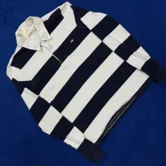 POLO RALPH LAUREN(ポロラルフローレン) ネイビー:ホワイト ストライツ 長袖 カラー Tシャツ