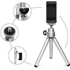 スマホ＆カメラ対応 新品ミニ三脚 軽量 折りたたみ 360°回転 卓上/地面撮影可 自撮りスタンドのサムネイル