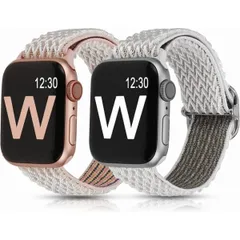 【2個付き】 Apple Watch バンド/アップルウォッチ Apple Watch (38mm/40mm/41mm, ピンク＋ホワイト)