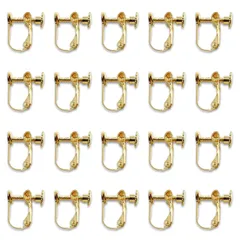 イヤリング　パーツ　ゴールド　KC金　丸皿　4mm平皿　20個　AP1230