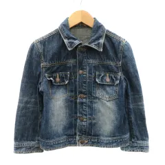 ラブドラッグストア Love Drug Store デニムジャケット Gジャン ジージャン 七分袖 ショート丈 ウォッシュ加工 F インディゴ /YK27