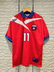 90s CHILE チリ代表 サッカーシャツ ゲームシャツ ユニフォーム M Reebok リーボック