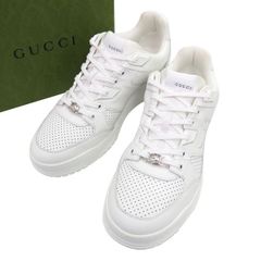 美品 GUCCI グッチ 2024SS Jones GG インターロッキングG レザー レースアップ スニーカー シューズ 箱付き 9 47147