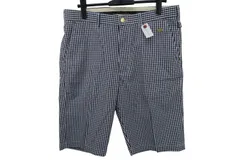 【美品】EDWIN GOLF(エドウィンゴルフ) ハーフパンツ 青チェック メンズ XL ゴルフ用品 2506-0695 中古