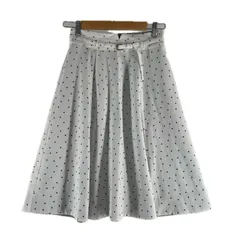 MISCH MASCH ミッシュマッシュ 水玉 スカート ポリエステル ホワイト レディース 6M 38【古着】【中古】【送料無料】