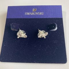 Swarovski スワロフスキー ピアス リボンモチーフ レディース