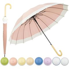 MasterUmbrella 傘 メンズ 大きい 傘 レディース 長傘 おしゃれ 16本骨 親骨60cm 雨傘 日傘 ワンタッチ 【晴雨兼用・ 遮光遮熱】 紫高強度ガラス繊維 台風対応 自動開 梅雨対策 1