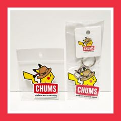【新品未使用】CHUMS ピカチュウ　ステッカー&キーホルダーセット