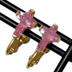 十字架 ピンク クロス イヤリング アメジスト風 ピンクストーン 幸せを呼ぶ ゴールド レディース アクセサリー 結婚式 パーティー  かわいい シンプル エレガント ヴィンテージ風  高品質
