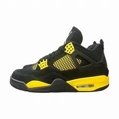 ナイキ NIKE AIR JORDAN 4 RETRO Thunder エアジョーダン レトロ サンダー スニーカー 黒 黄 ブラック イエロー US8 26cm DH6927-017