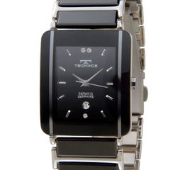 TECHNOS セラミック T9359 スクエア 黒文字盤 メンズ 腕時計 - メルカリ