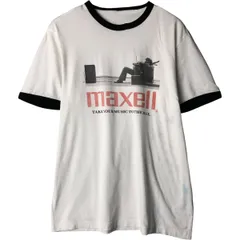 「maxell Tシャツ」マクセル ノベルティ マクセルと「ciatre」がコラボレーション「maxell」ブランドロゴ