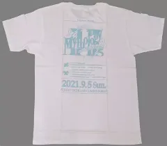 【中古】衣類 [単品] イベントロゴ(2日目/ブルー) Tシャツ ホワイト XLサイズ 「BanG Dream! 9th☆LIVE Mythology」 グッズ付きプレミアムシートチケット特典