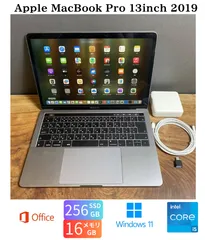 ［美品］  Apple   MacBook Pro 13inch 2019/Core i5 1.4GHz/メモリ16GB/SSD256GB/Windows11/Office 2024/Ri530